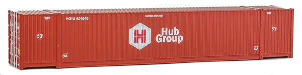 53&#39; Singamas Corrugated-Side Container - Assembled -- Hub Group (red, white)