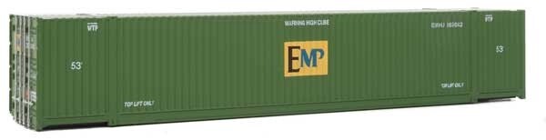 53&#39; Singamas Corrugated-Side Container - Assembled -- EMP (green, blue, yellow)