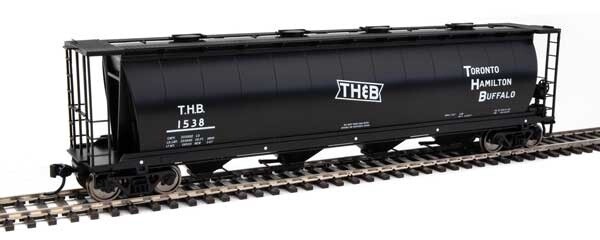 Walthers Mainline 59&#39; Cylindrical Hopper  Toronto, Hamilton &amp; Buffalo #1505 (black, white; Bow Tie Logo)