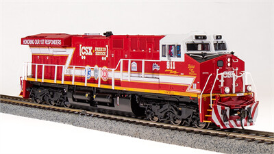 GE ES44AC - Sound and DCC - Paragon4 -- CSX #911 (Pride In Service First Responder Commemorative; red, white)