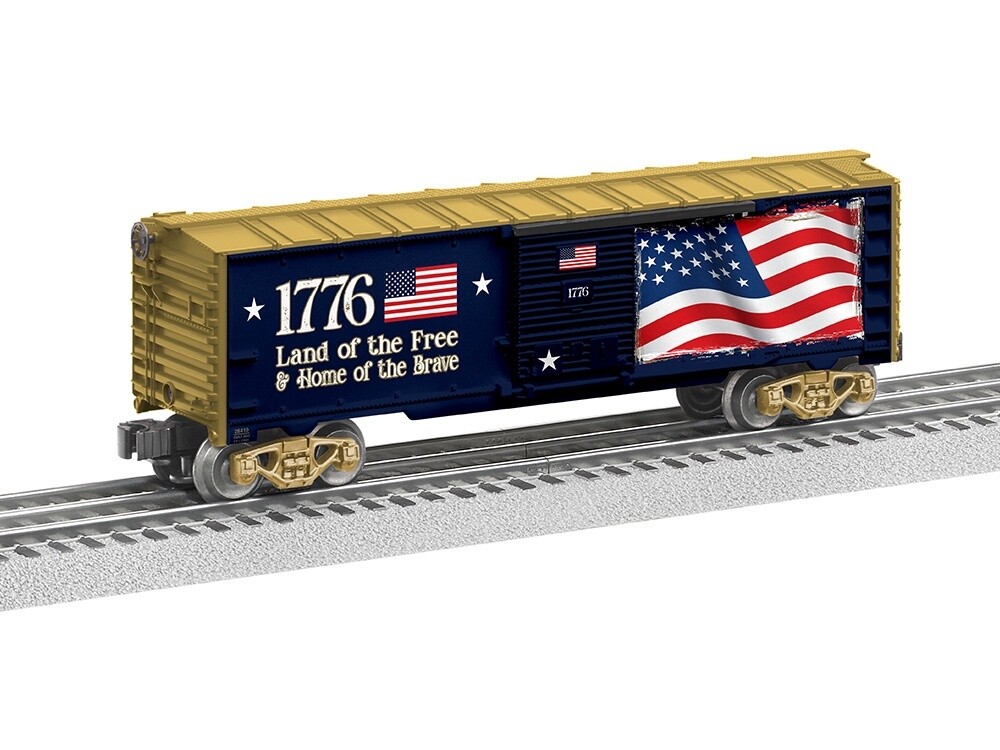 Lionel Illuminated Boxcar American Flag