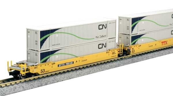 Gunderson MAXI-IV 3-Unit Well Car w/53' Containers TTX #765122