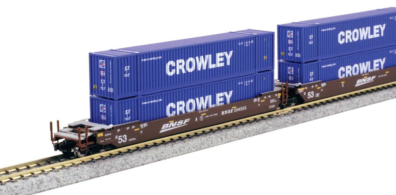 Gunderson MAXI-IV 3-Unit Well Car w/53' Containers BNSF #254353