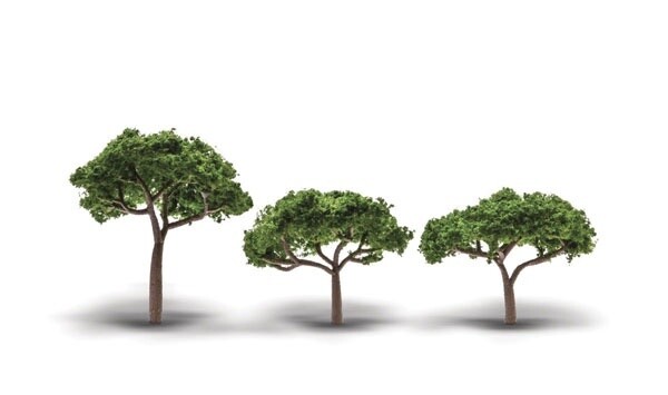 Coniferous Canopy Trees - Woodland Classics(R) -- 2-5/16 to 3-5/16"  5.8 to 8.4cm Tall pkg(3)
