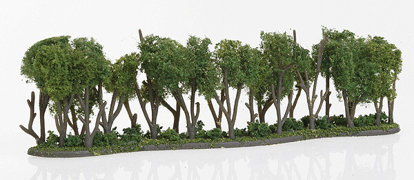 Hedge Row - Woodland Classics(TM) Ready Made Trees(TM) -- 7-3/4 x 1 to 2"  19.6 x 2.5 to 5cm