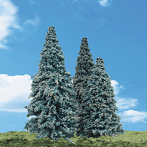 Woodland Classic Trees(R) Ready Made - Blue Needle -- 2-1/2 to 4"  6.3 to 10.1cm Tall pkg(5)