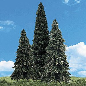 Woodland Classic Trees(R) Ready Made - Forever Green -- 7 to 8" 17.7 to 20.3cm Tall pkg(3)