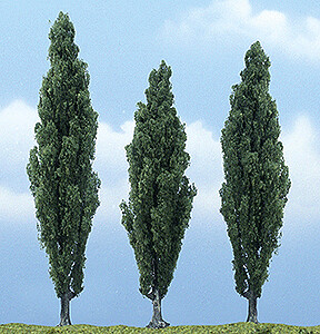Ready Made Premium Trees(TM) - Deciduous -- Poplar - 1 Each; 3-1/2, 4 & 4-1/2"  8.9, 10.2 & 11.4cm