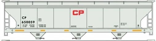 ACF 47' 3-Bay Center-Flow Covered Hopper  Kit -- Canadian Pacific 650059,