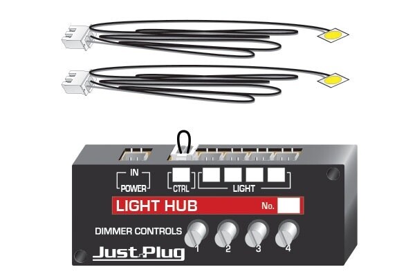 Woodland Scenics-Just Plug(TM) -- Lights &amp; Hub Set (Warm White)