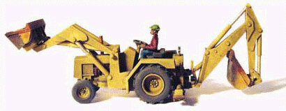 Construction Equipment (Unpainted Metal Kit) -- 310 A Backhoe w/Operator Figure