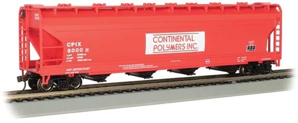 56' ACF Center-Flow Covered Hopper - Continental Polymers, Inc. CPIX #3000