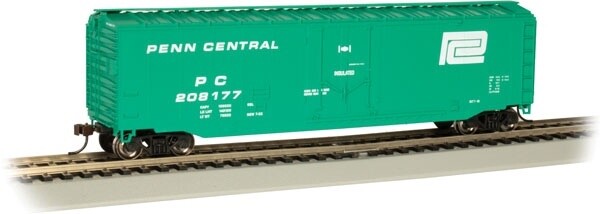 50' Plug-Door Boxcar   -- Penn Central 208177 (Jade Green, white)