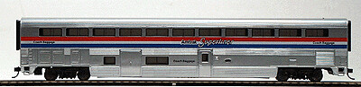 Pre-owned 85&#39; Streamlined Superliner(R) I Coach/Baggage Ready to Run -- Amtrak(R) - Phase III