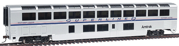 Pre-owned 85&#39; Streamlined Superliner(R) II Lounge Ready to Run -- Amtrak(R) - Phase IV