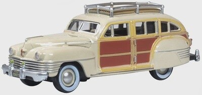 Oxford 1942 Chrysler Town and Country Station Wagon - Assembled -- Catalina Tan, Brown