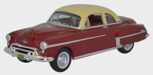Oxford - 1950 Oldsmobile Rocket 88 - Assembled -- Red, Cream