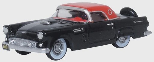 1956 Ford Thunderbird - Assembled -- Raven Black, Fiesta Red