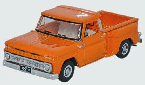 Oxford 1965 Chevrolet Stepside Pickup - Assembled -- Orange