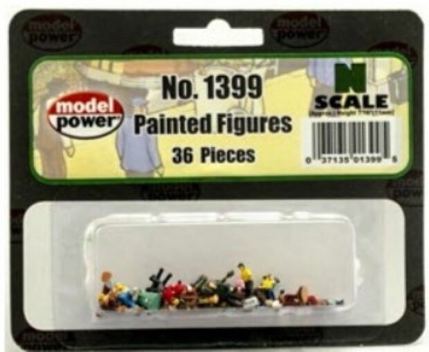N  SCALE PAINTED FIGURES (36)