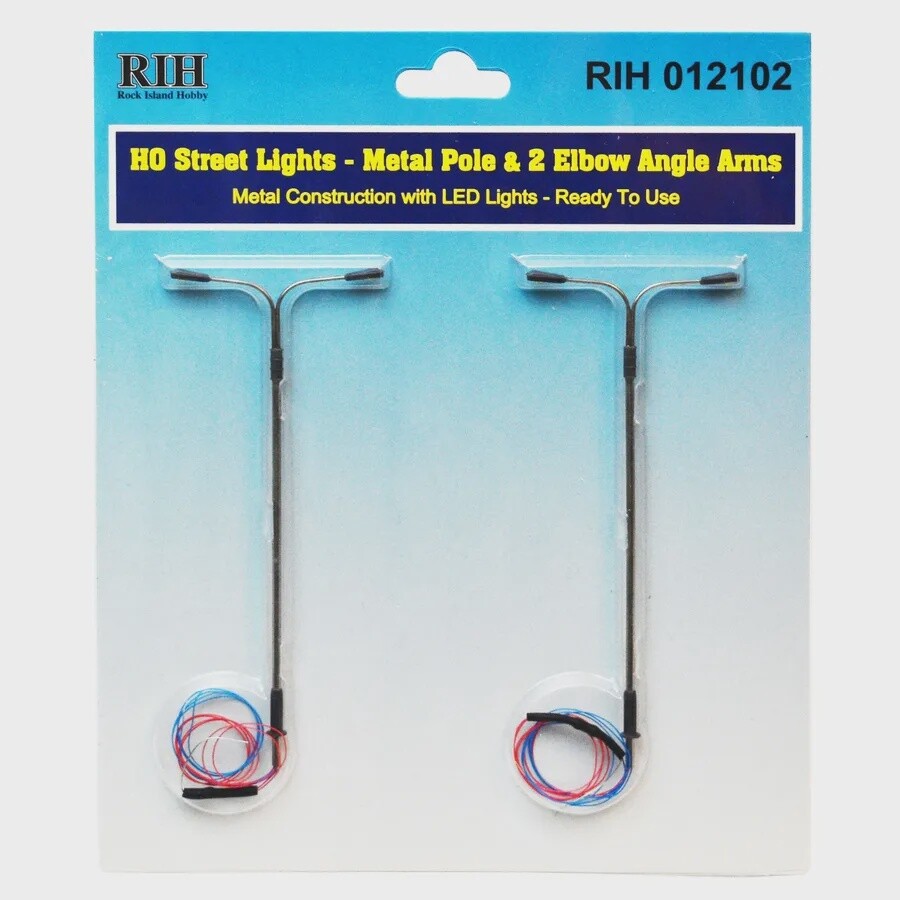 HO LIGHT POLE 2 STRGT ARM