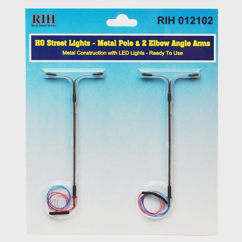 HO LIGHT POLE 2 STRGT ARM