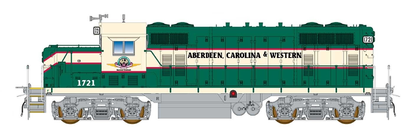 InterMountain GP16 Locomotive - Aberdeen, Carolina &amp; Western, Road Number: 1601, DCC/DCC W/SOUND: DCC W/SOUND