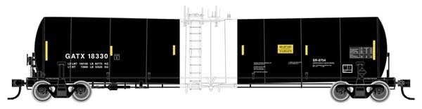 Trinity 25,000-Gallon Tank Car GATX
