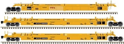 Thrall 53' 3-Unit Articulated Well Car - Master(R) -- TTX 728016