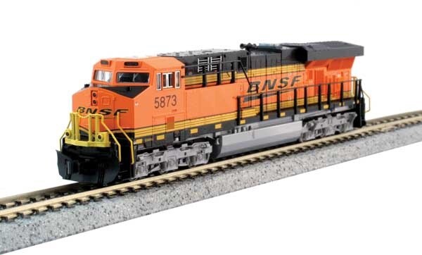 GE ES44AC GEVO - Standard DC -- BNSF Railway #5953 (orange, black, Wedge Logo)