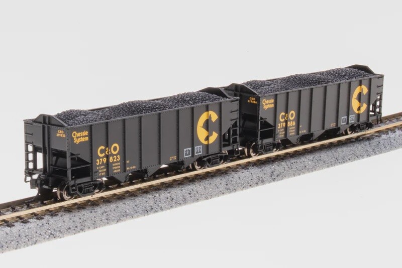N Scale Chessie - C&amp;O H2A Hopper 2PK A