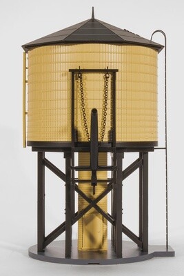 OPERATING WATER TOWER W/ SOUND, NON-WEATHERED YELLOW, UNLETTERED, HO
