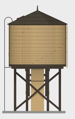WATER TOWER, WEATHERED YELLOW, UNPOWERED, HO