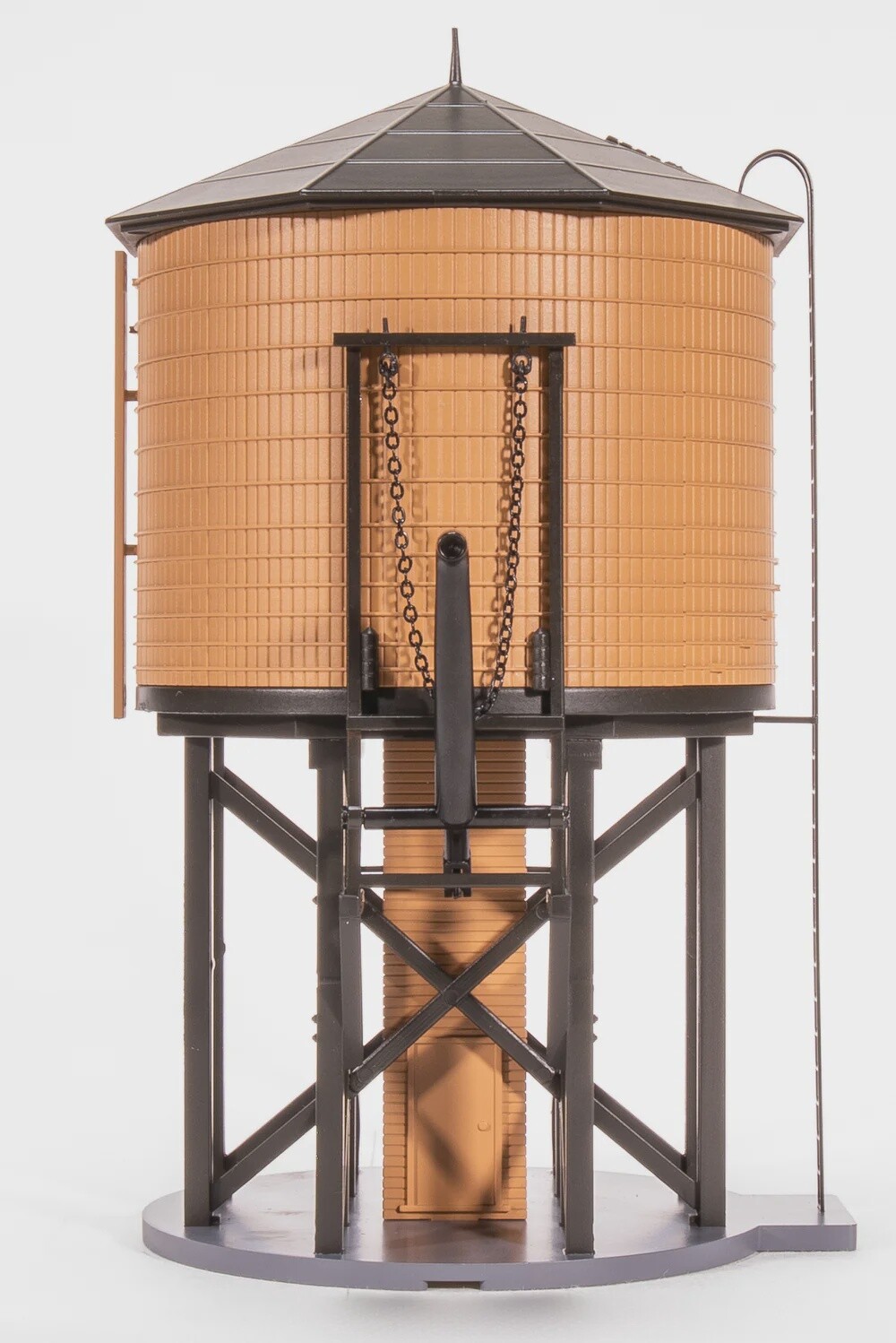 OPERATING WATER TOWER W/ SOUND, NON-WEATHERED BROWN, UNLETTERED, HO
