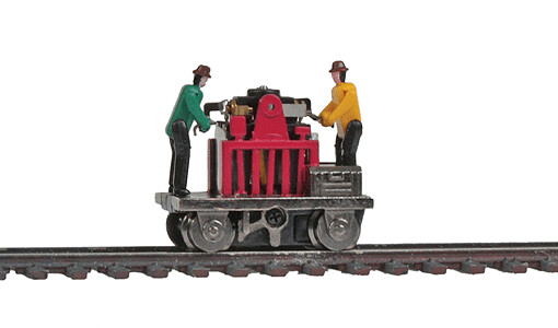Bachmann Industries Gandy Dancer Operating Hand Car - Standard DC