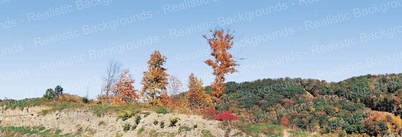 Realistic Backgrounds - Mountains in Autumn – Left