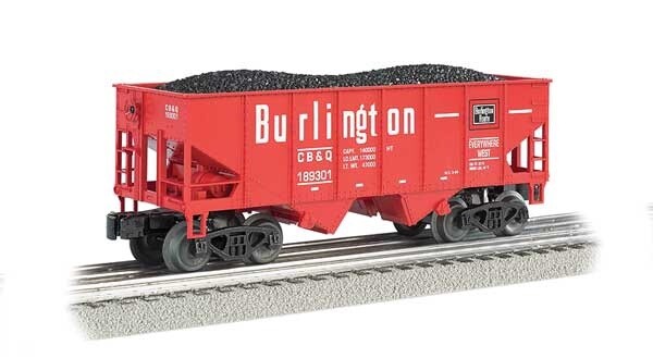 USRA 55-Ton 2-Bay Hopper w/Load - 3-Rail - Ready to Run - Williams(TM) -- Chicago, Burlington &amp; Quincy