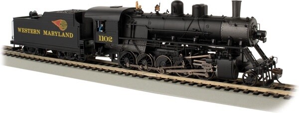 Baldwin 2-10-0 Russian Decapod - WowSound(R) and DCC - Spectrum(R) -- Western Maryland #1102 (black, graphite, yellow; Fireball Logo)