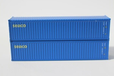 SEACO (blue) 40&#39; Canvas/Open top Magnetic container - corrugated-side. JTC