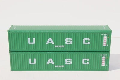 UASC (green) 40&#39; Canvas/Open top Magnetic container - corrugated-side