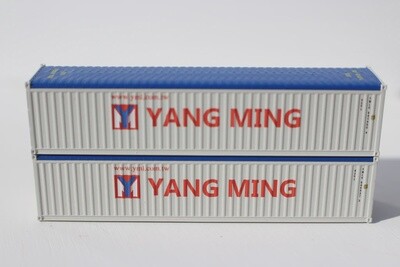 YANG MING (gray) 40&#39; Canvas/Open top Magnetic container, Corrugated-side