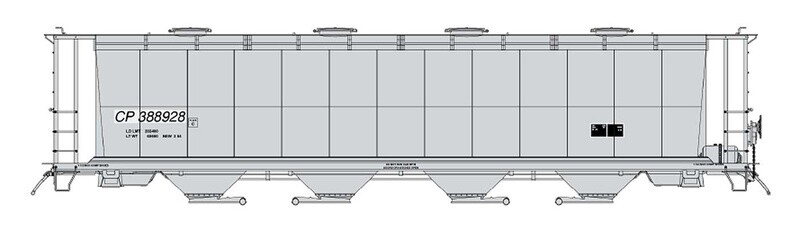 InterMountain HO Cylindrical Covered Hopper - Round Hatch CP - Gray