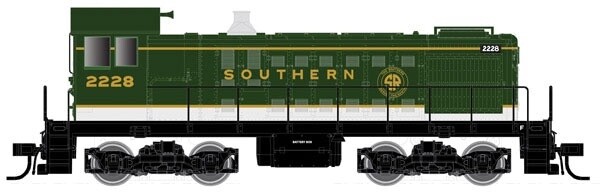Alco S2 w/LokSound &amp; DCC - Master(R) -- Southern Railway #2229 (green, white, yellow)