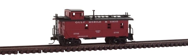 34&#39; Steel Cupola Caboose - Ready to Run -- Gulf, Mobile &amp; Ohio #2702 (red)