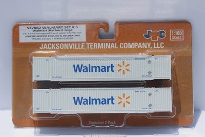 Walmart (star burst logo) 8-55-8 Set #5 Corrugated 4VI container with placards.