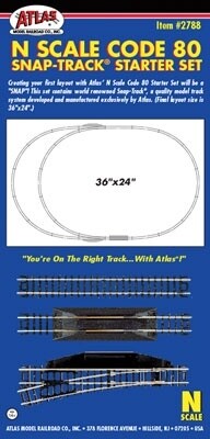 Code 80 Snap Track(R) Starter Set -- 36 x 24&quot; 91.4 x 61cm Oval w/Siding &amp; Terminal Joiners
