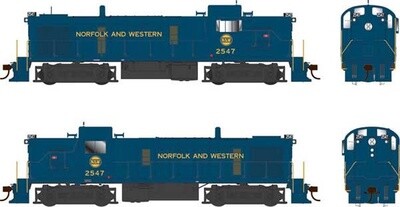 Alco RS3 Phase 3 - LokSound & DCC -- Norfolk & Western  (Ex-NKP, blue, yellow, Hamburger Logo)