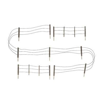 Barbed Wire Fence - Kit with Gates, Hinges &amp; Planter Pins -- Total Scale Length: 192&#39; 58.5m