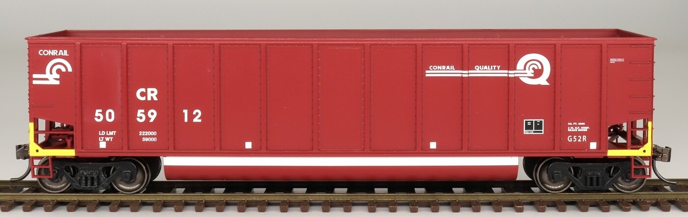 Pre-Owned - InterMountain HO 13 Panel Coalporter - Conrail Quality Yellow ends