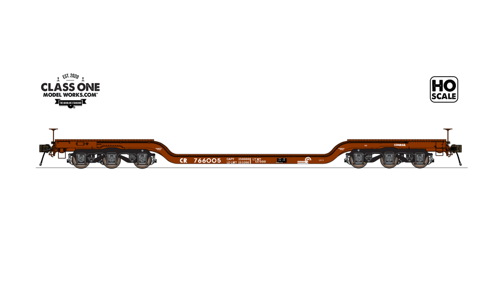 Class One Model Works GSC Heavy Duty Flatcar – CONRAIL #766005